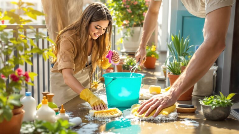 comment nettoyer un balcon très sale