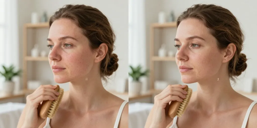 brossage a sec avant apres