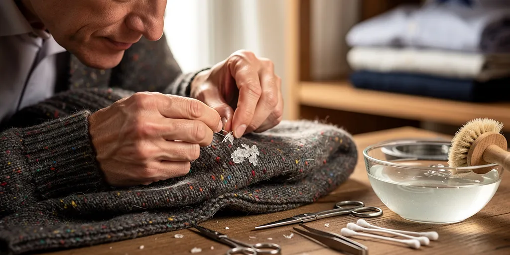 comment enlever de la colle sur un pull