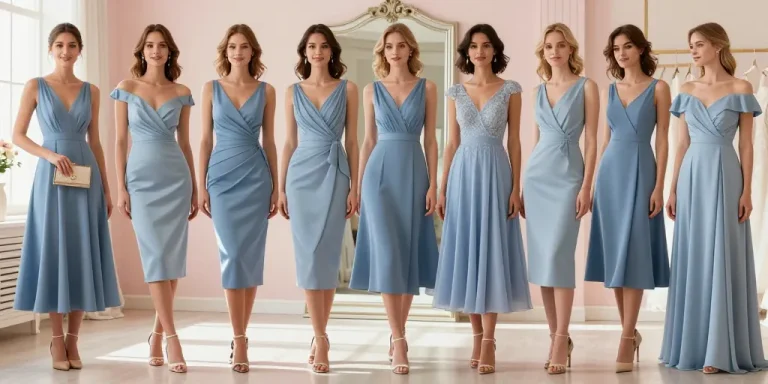 robe mariage invitée bleue