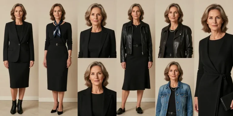 comment porter robe noire à 50 ans