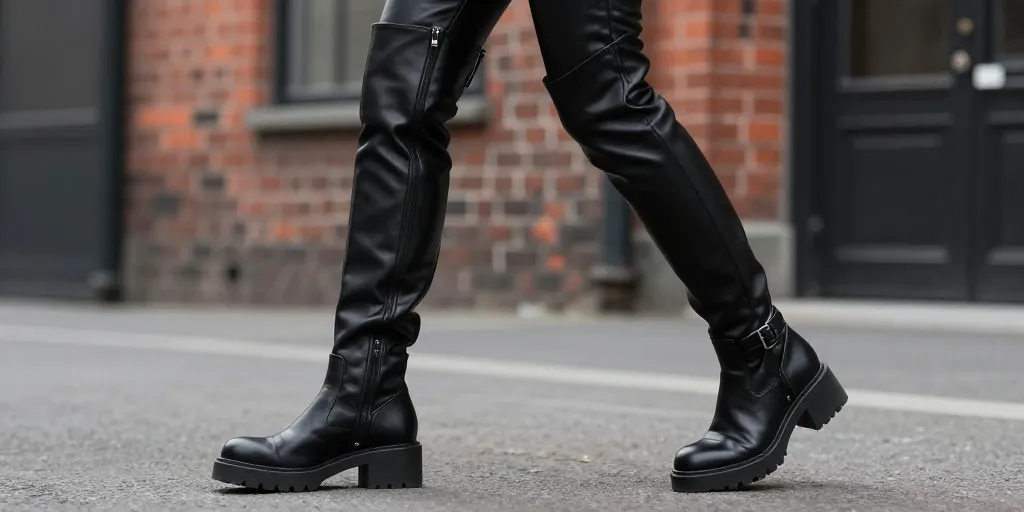 boots femme style motard